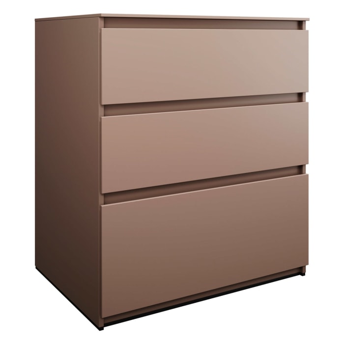 burgbad Lin20 Waschtischunterschrank mit Konsolenplatte 80 cm, 3 Auszüge, Beckenausschnitt mittig