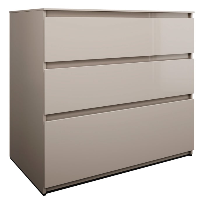 burgbad Lin20 Waschtischunterschrank mit Konsolenplatte 100 cm, 3 Auszüge, Beckenausschnitt mittig