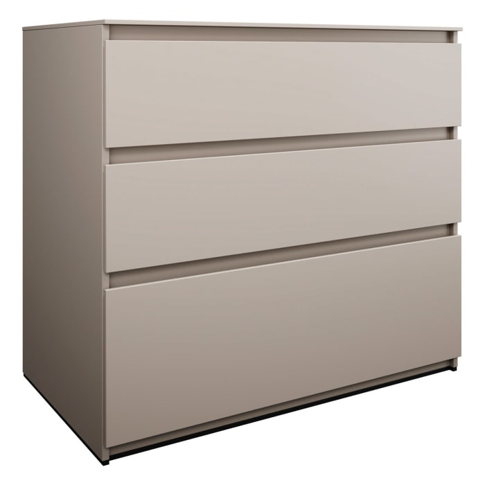 burgbad Lin20 Waschtischunterschrank mit Konsolenplatte 100 cm, 3 Auszüge, Beckenausschnitt mittig