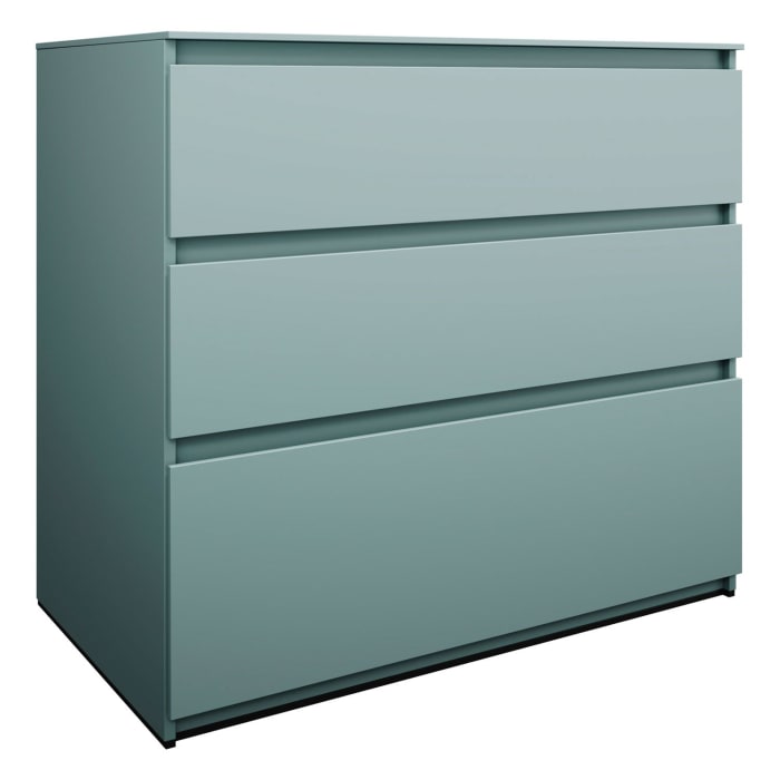 burgbad Lin20 Waschtischunterschrank mit Konsolenplatte 100 cm,  3 Auszüge, Beckenausschnitt mittig