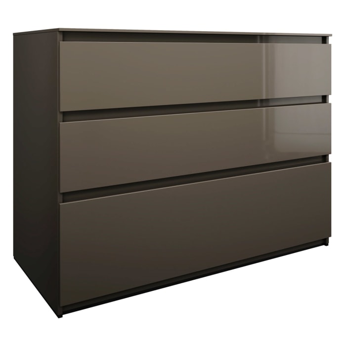 burgbad Lin20 Waschtischunterschrank mit Konsolenplatte 120 cm, 3 Auszüge, Beckenausschnitt mittig