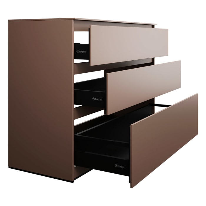 burgbad Lin20 Waschtischunterschrank mit Konsolenplatte 120 cm, 3 Auszüge, Beckenausschnitt mittig