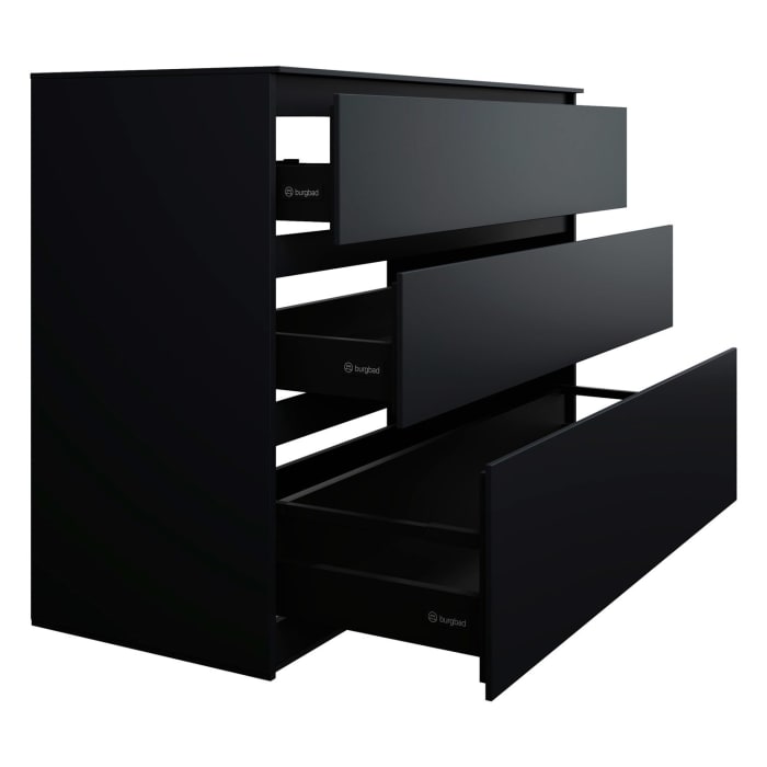 burgbad Lin20 Waschtischunterschrank mit Konsolenplatte 120 cm, 3 Auszüge, Beckenausschnitt mittig