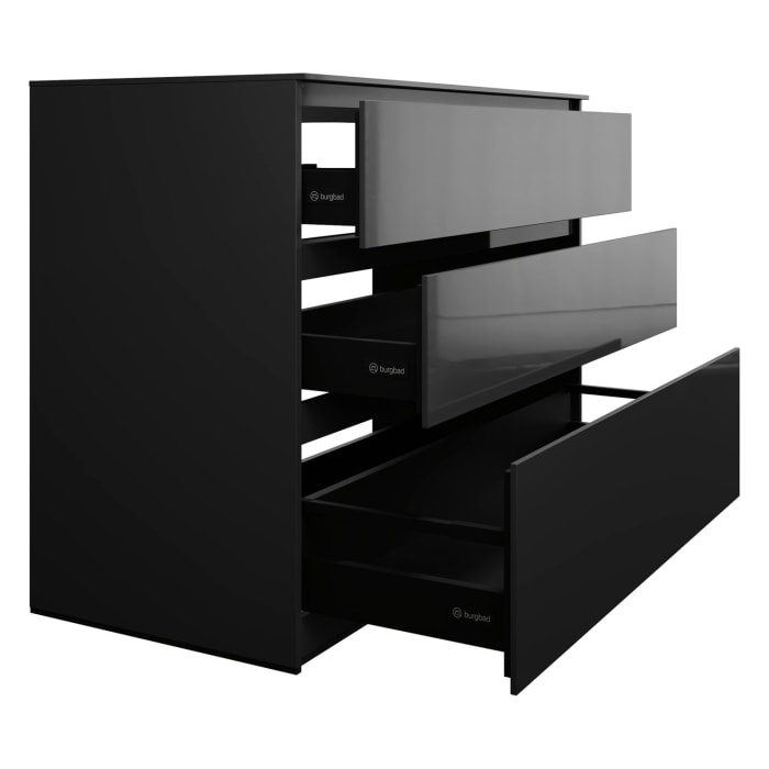 burgbad Lin20 Waschtischunterschrank mit Konsolenplatte 120 cm, 3 Auszüge, Beckenausschnitt mittig