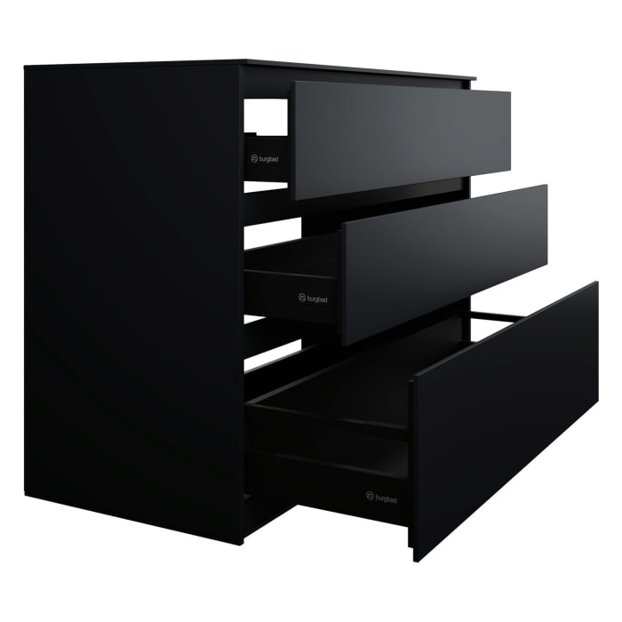 burgbad Lin20 Waschtischunterschrank mit Konsolenplatte 120 cm, 3 Auszüge, Beckenausschnitt mittig