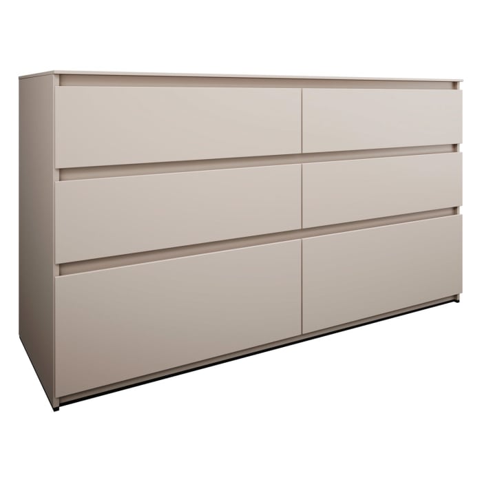 burgbad Lin20 Waschtischunterschrank mit Konsolenplatte 160 cm, 6 Auszüge, Beckenausschnitt rechts