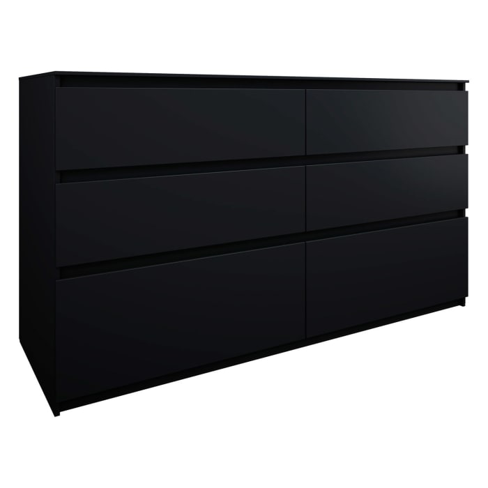 burgbad Lin20 Waschtischunterschrank mit Konsolenplatte 160 cm, 6 Auszüge, Beckenausschnitt rechts