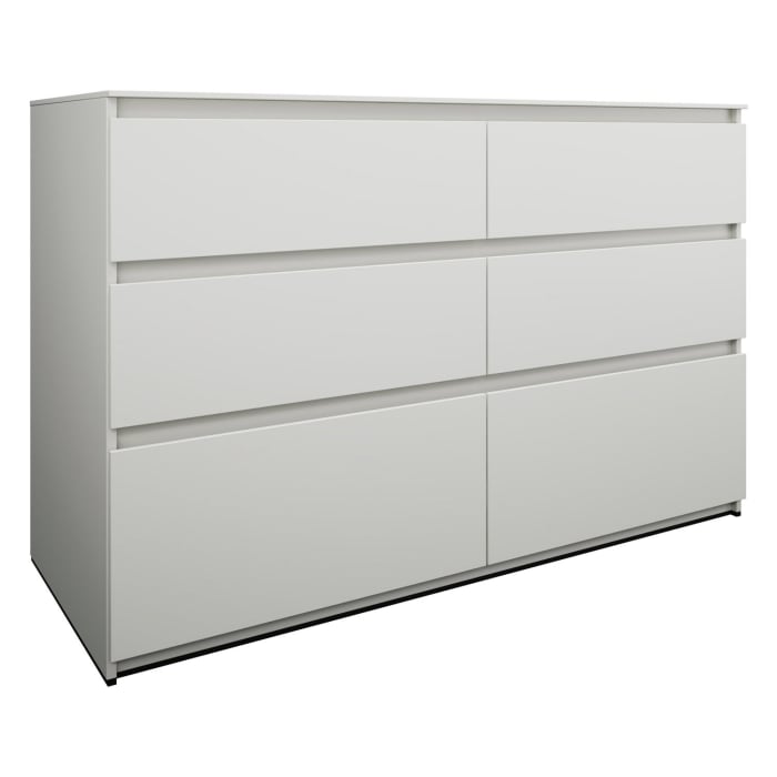 burgbad Lin20 Waschtischunterschrank mit Konsolenplatte 140 cm, 6 Auszüge, Beckenausschnitt links und rechts