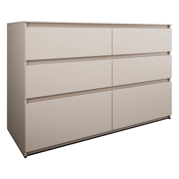 burgbad Lin20 Waschtischunterschrank mit Konsolenplatte 140 cm, 6 Auszüge, Beckenausschnitt links und rechts