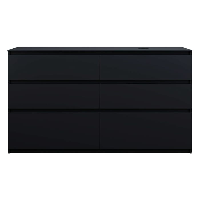 burgbad Lin20 Waschtischunterschrank mit Konsolenplatte 160 cm, 6 Auszüge, Beckenausschnitt rechts