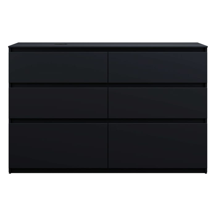 burgbad Lin20 Waschtischunterschrank mit Konsolenplatte 140 cm, 6 Auszüge, Beckenausschnitt links