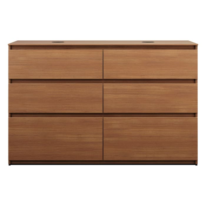 burgbad Lin20 Waschtischunterschrank mit Konsolenplatte 140 cm, 6 Auszüge, Beckenausschnitt links und rechts