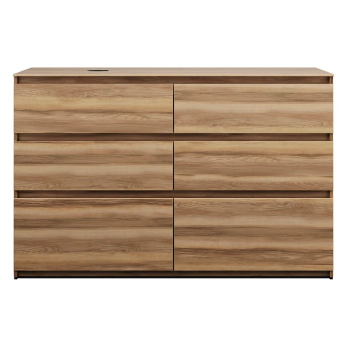 burgbad Lin20 Waschtischunterschrank mit Konsolenplatte 140 cm, 6 Auszüge, Beckenausschnitt links