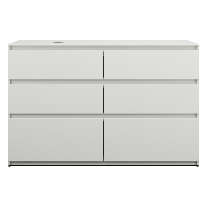 burgbad Lin20 Waschtischunterschrank mit Konsolenplatte 140 cm, 6 Auszüge, Beckenausschnitt links