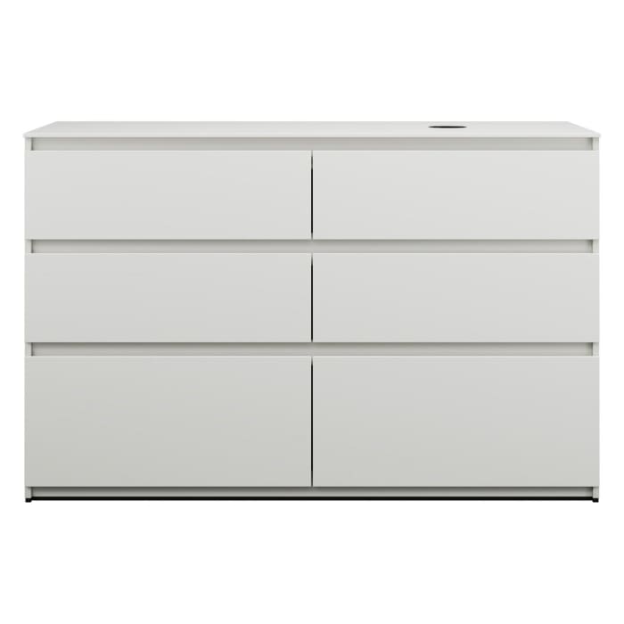 burgbad Lin20 Waschtischunterschrank mit Konsolenplatte 140 cm, 6 Auszüge, Beckenausschnitt rechts