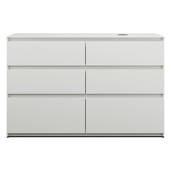 burgbad Lin20 Waschtischunterschrank mit Konsolenplatte 140 cm, 6 Auszüge, Beckenausschnitt rechts