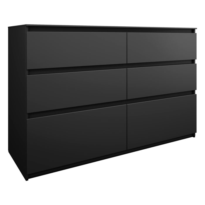 burgbad Lin20 Waschtischunterschrank mit Konsolenplatte 140 cm, 6 Auszüge, Beckenausschnitt links