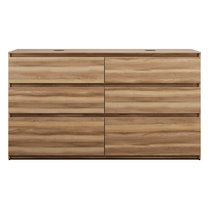 burgbad Lin20 Waschtischunterschrank mit Konsolenplatte 160 cm, 6 Auszüge, Beckenausschnitt links und rechts