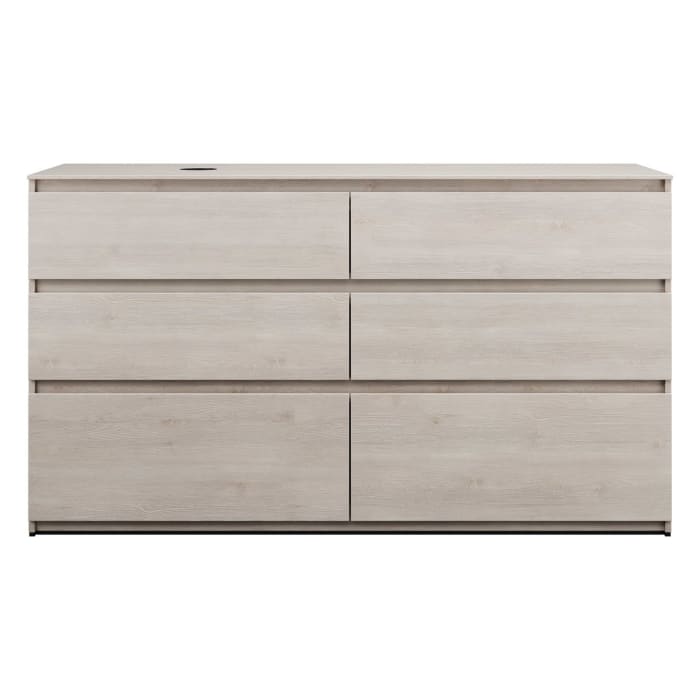 burgbad Lin20 Waschtischunterschrank mit Konsolenplatte 160 cm, 6 Auszüge, Beckenausschnitt links