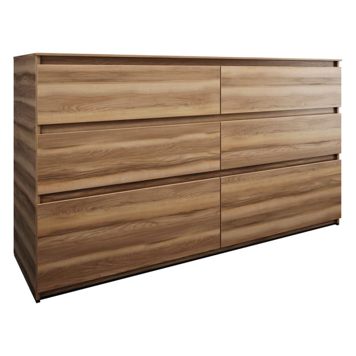 burgbad Lin20 Waschtischunterschrank mit Konsolenplatte 160 cm, 6 Auszüge, Beckenausschnitt rechts