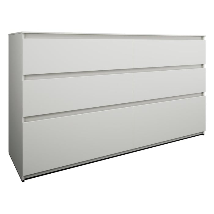 burgbad Lin20 Waschtischunterschrank mit Konsolenplatte 160 cm, 6 Auszüge, Beckenausschnitt links und rechts