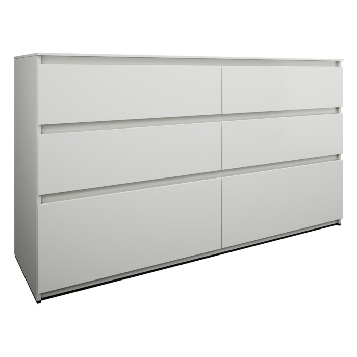 burgbad Lin20 Waschtischunterschrank mit Konsolenplatte 160 cm, 6 Auszüge, Beckenausschnitt links und rechts