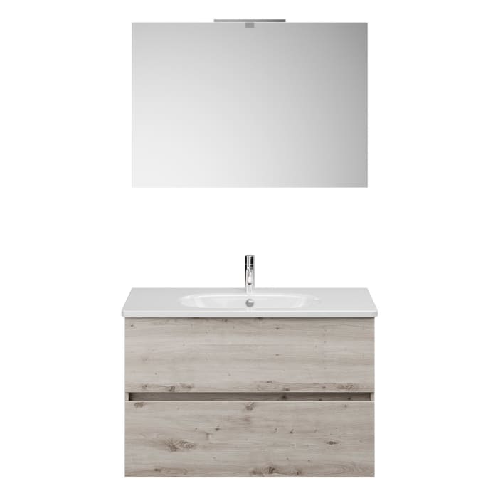 burgbad Liniq Badmöbel Set 100,5 cm mit LED-Lichtspiegel