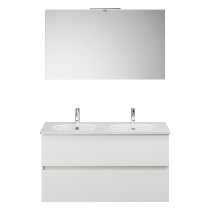 burgbad Liniq Badmöbel Set 120,5 cm mit LED-Lichtspiegel