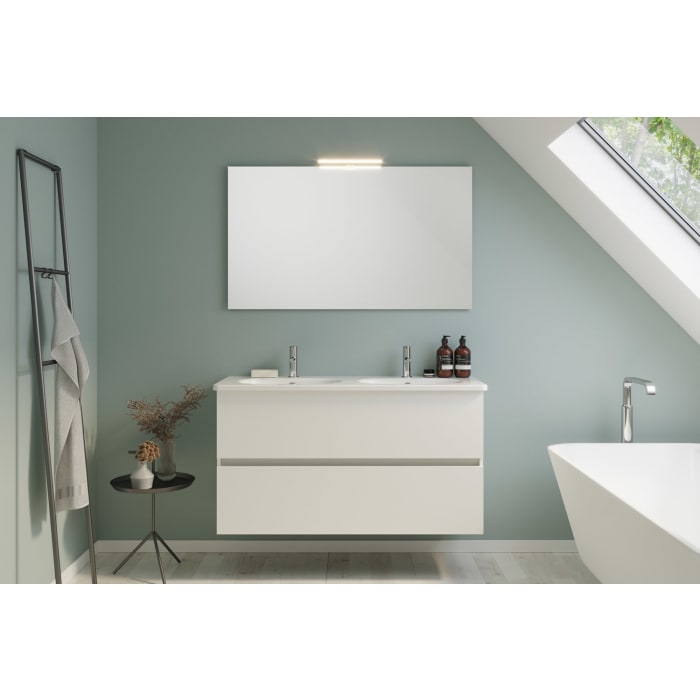 burgbad Liniq Badmöbel Set 120,5 cm mit LED-Lichtspiegel