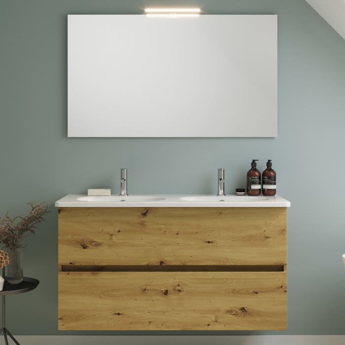 burgbad Liniq Badmöbel Set 120,5 cm mit LED-Lichtspiegel