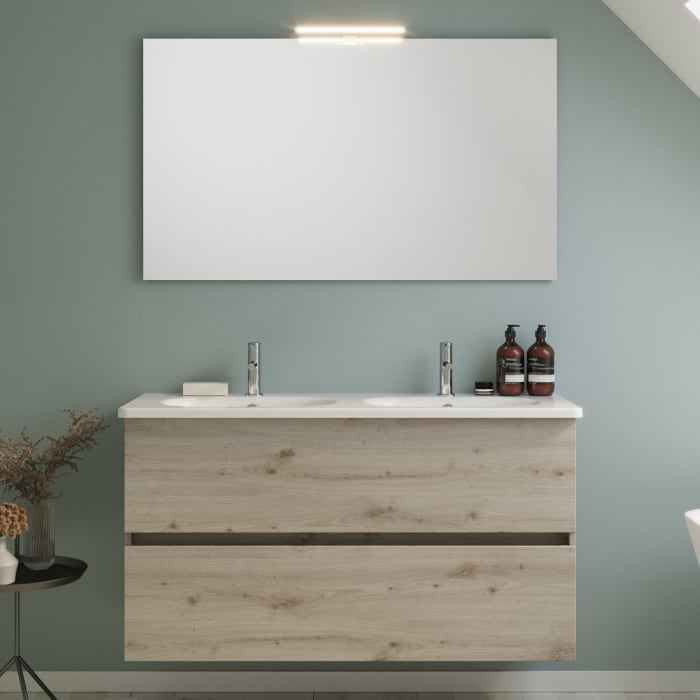 burgbad Liniq Badmöbel Set 120,5 cm mit LED-Lichtspiegel