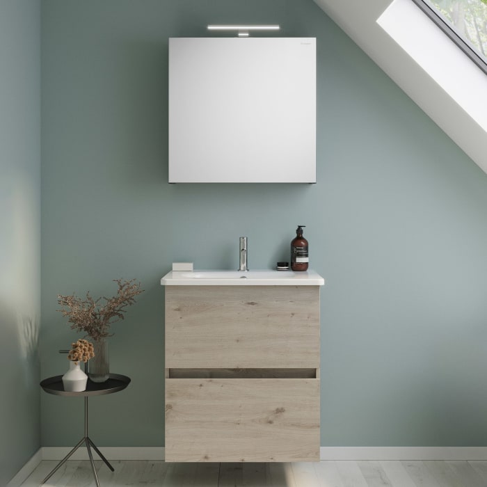 burgbad Liniq Badmöbel Set 60,5 cm mit LED-Spiegelschrank