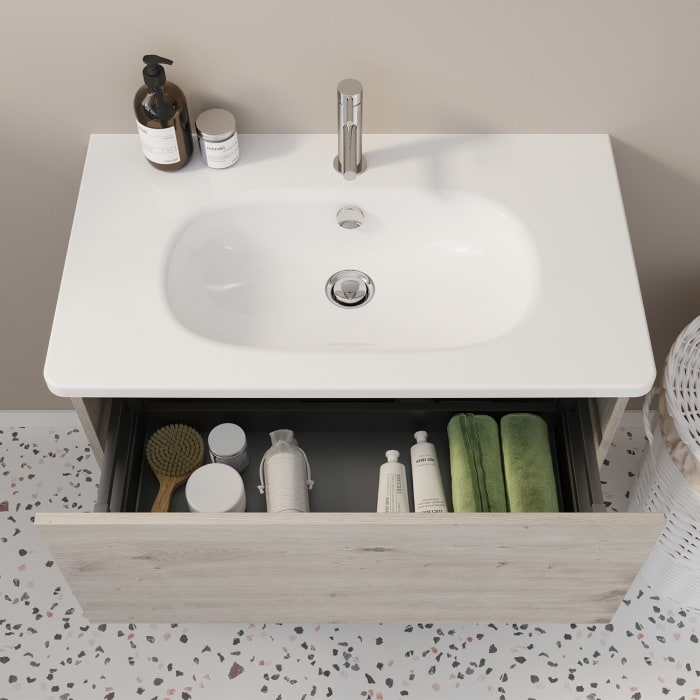 burgbad Liniq Waschtisch mit Unterschrank 80,5 cm