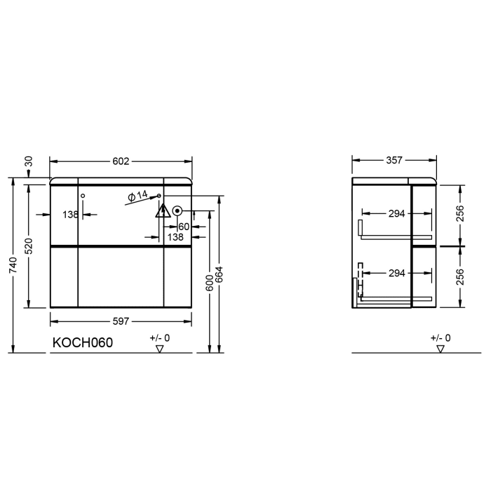 burgbad b:me Sideboard 60 cm