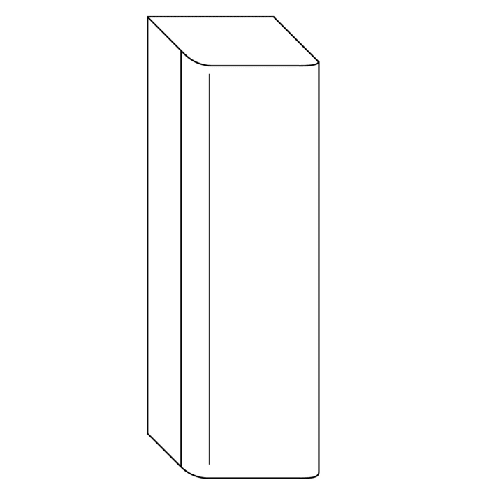 burgbad b:me halbhoher Schrank 35 cm, rechts