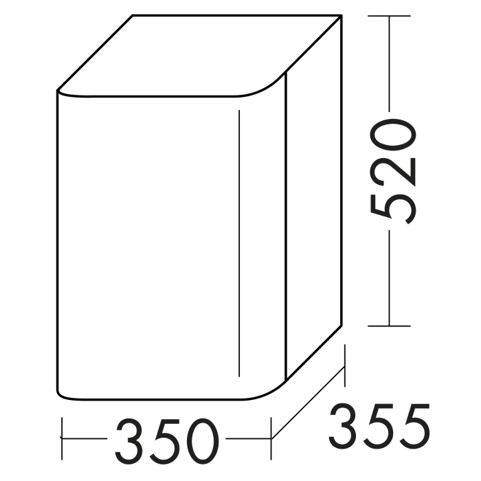 burgbad b:me halbhoher Schrank 35 cm, links