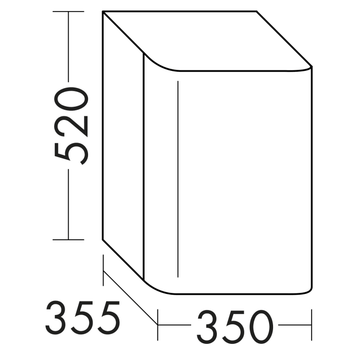 burgbad b:me halbhoher Schrank 35 cm, rechts