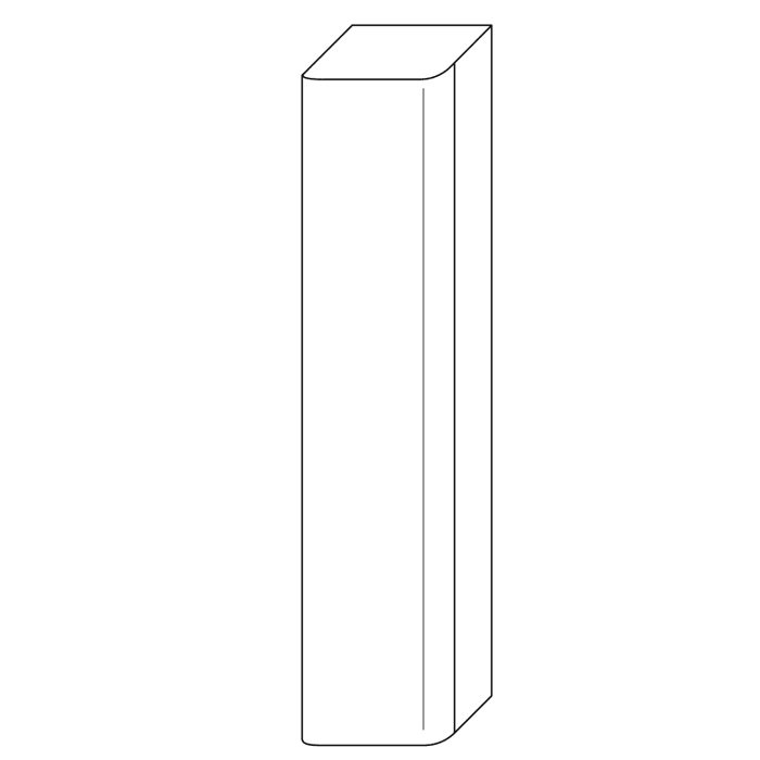 burgbad b:me Hochschrank 35 x 35,5 x 168 cm mit 1 Tür, Anschlag links