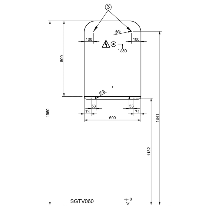 burgbad b:me Max Spiegel mit umlaufender LED-Beleuchtung, 60 cm