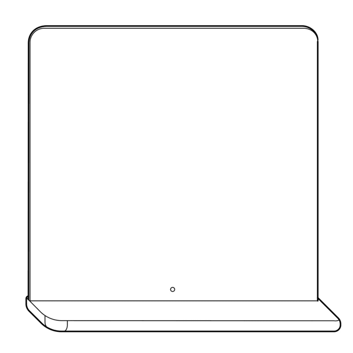 burgbad b:me Max Spiegel mit umlaufender LED-Beleuchtung, 80 cm