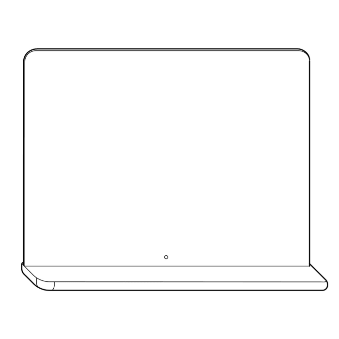 burgbad b:me Max Spiegel mit umlaufender LED-Beleuchtung, 100 cm