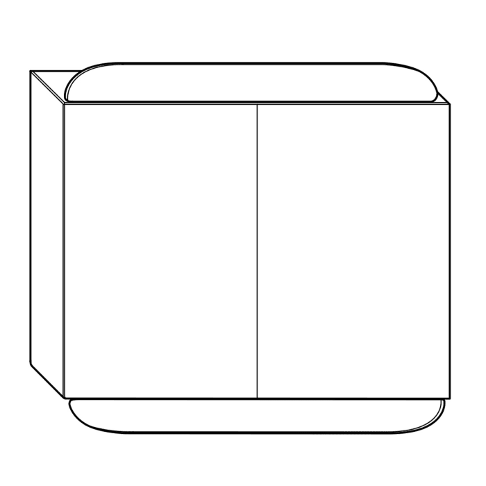burgbad b:me Spiegelschrank mit LED-Beleuchtung, 80 cm, 2 Spiegeltüren