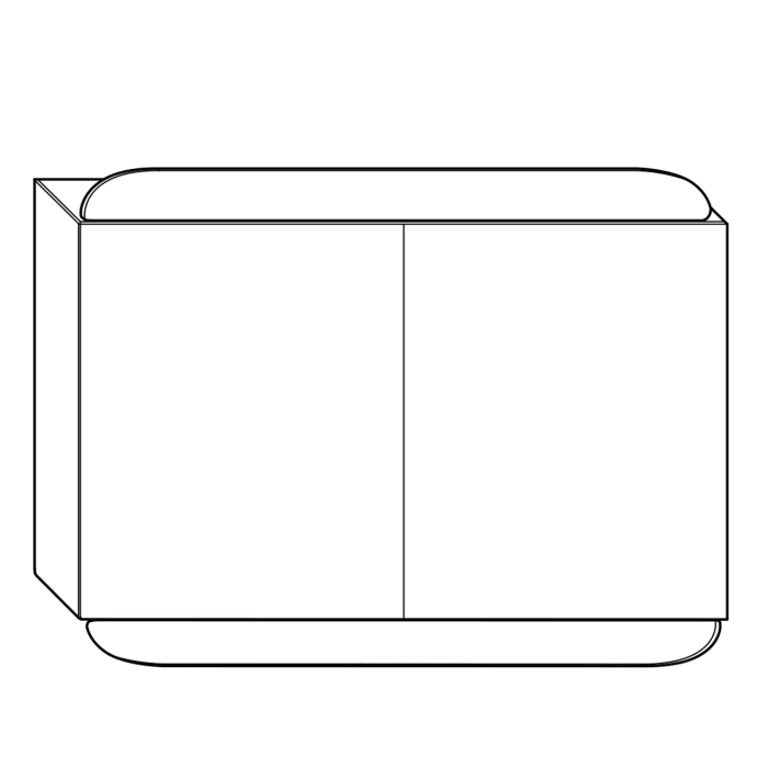 burgbad b:me Spiegelschrank mit LED-Beleuchtung, 100 cm, 2 Spiegeltüren