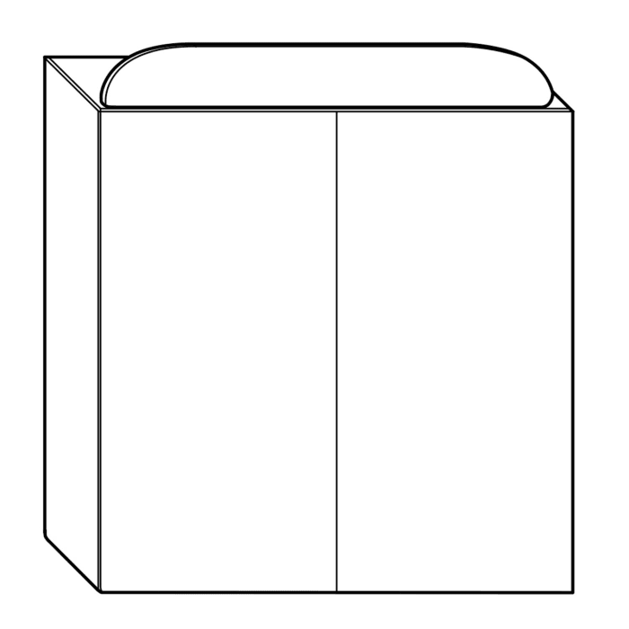 burgbad b:me Spiegelschrank mit LED-Beleuchtung, 60 cm, 2 Spiegeltüren