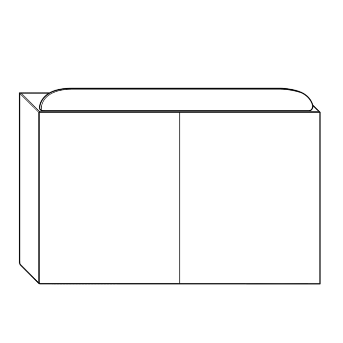 burgbad b:me Spiegelschrank mit LED-Beleuchtung, 100 cm, 2 Spiegeltüren