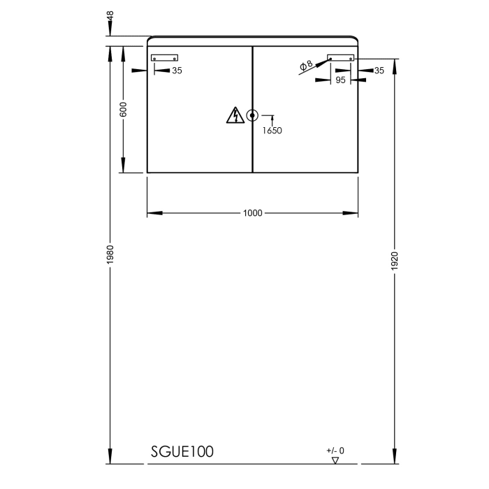 burgbad b:me Spiegelschrank mit LED-Beleuchtung, 100 cm, 2 Spiegeltüren
