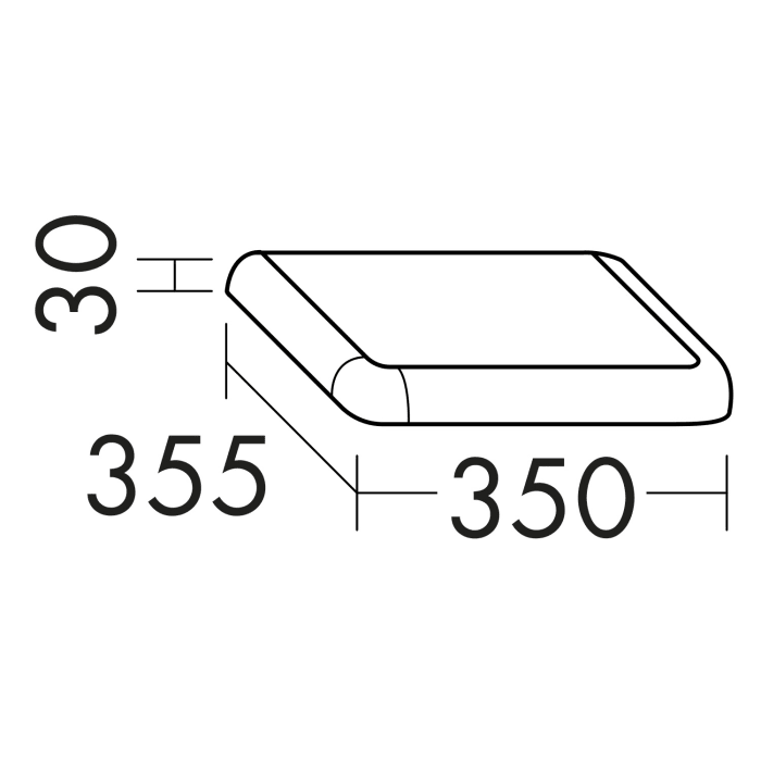 burgbad b:me Abdeckplatte 35 cm