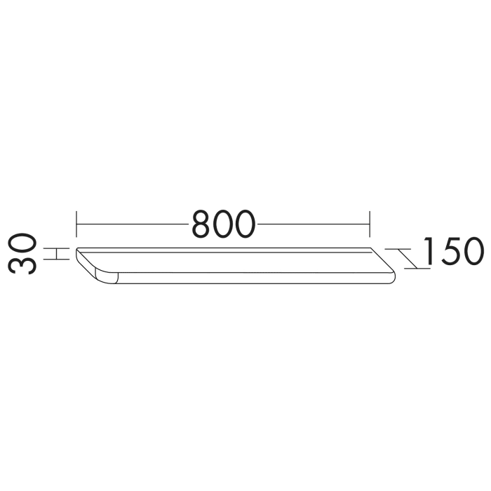 burgbad b:me Wandablage 80 cm