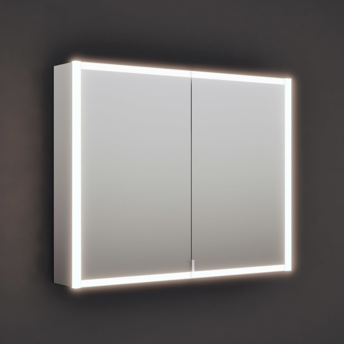 burgbad rl20 Spiegelschrank 102 cm, mit Klarglas Lichtrahmen