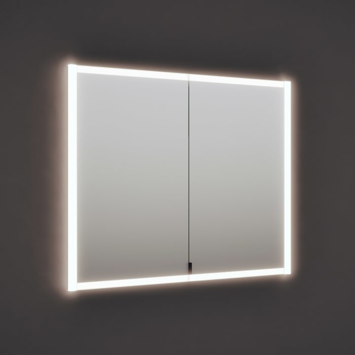 burgbad rl20 Spiegelschrank 102 cm, mit Klarglas Lichtrahmen für Wandeinbau